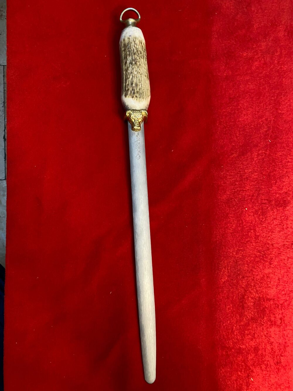 Geyik Boynuzlu Pirinç Başlıklı 12.lik Oval Masat